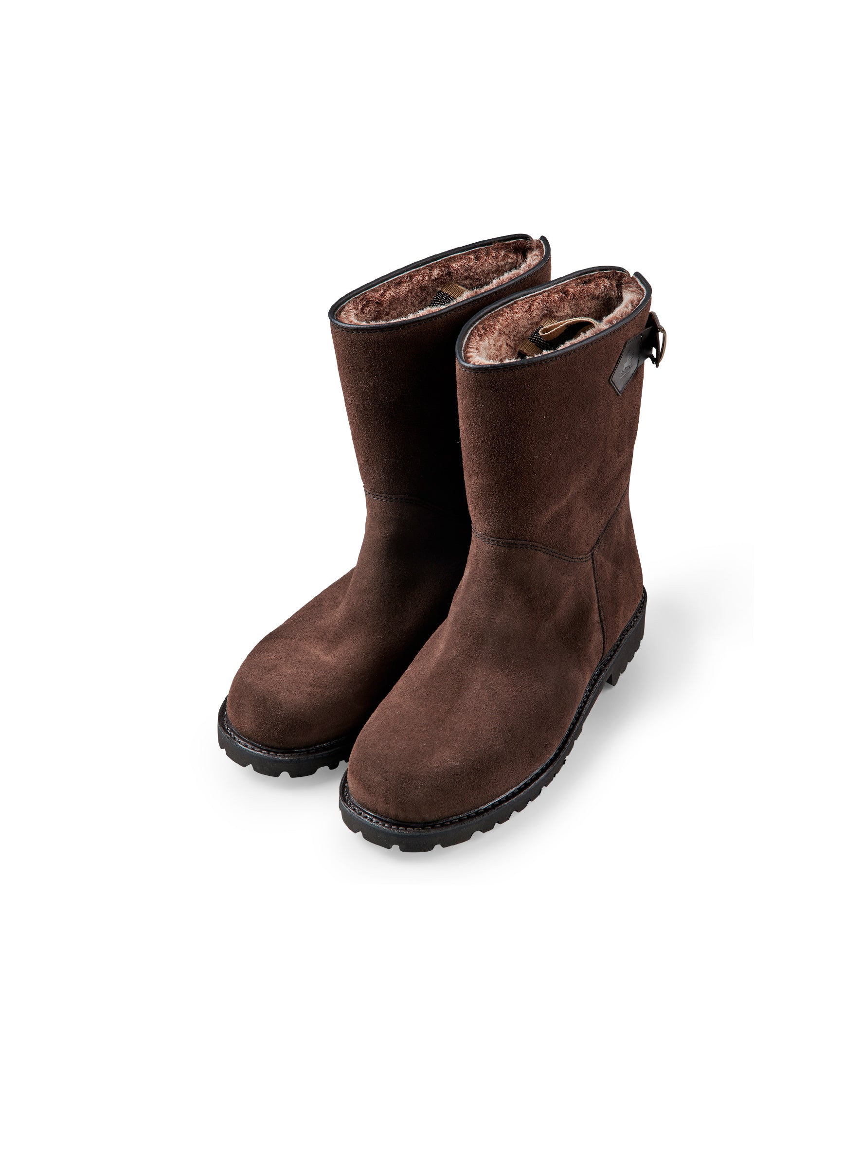Brown sheepskin lined dairyman boots